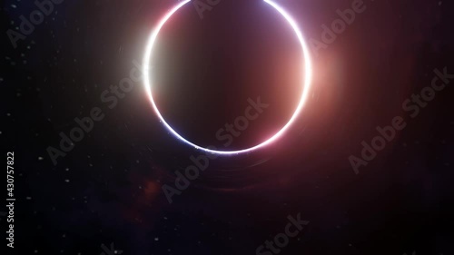 A large black hole absorbs light past him