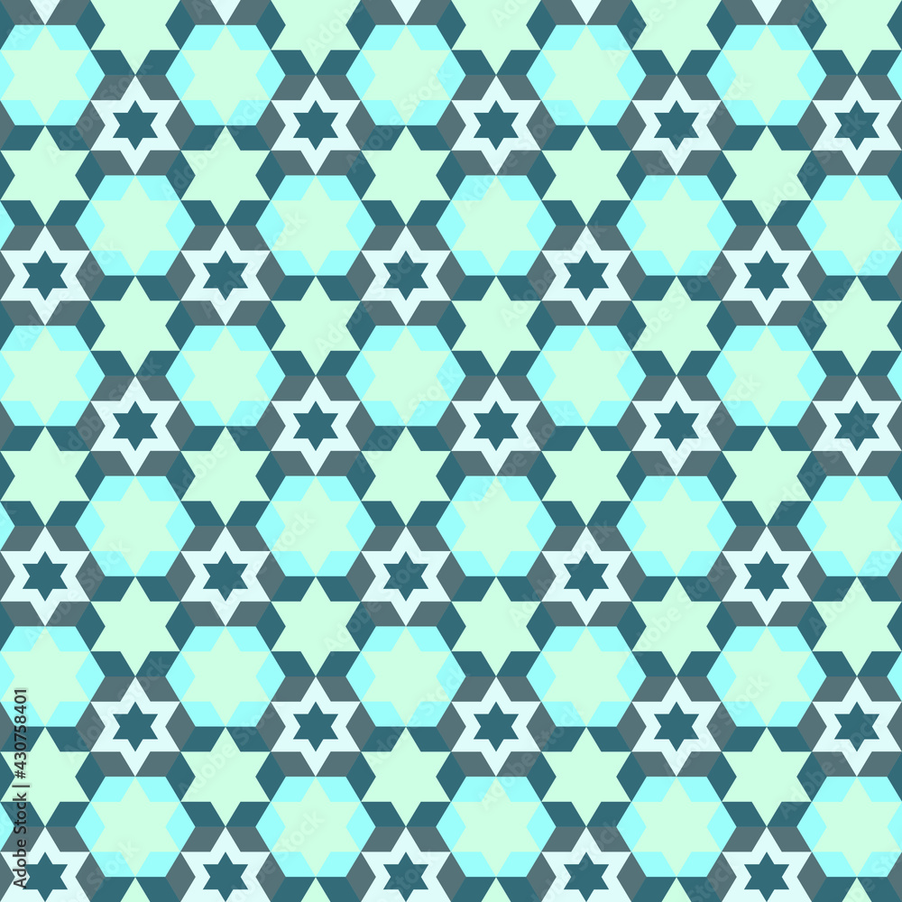Elegant trendy hexagonal star vector seamless pattern for textile and printing- geometric texture of pastel colors Elegant trendy hexagonal star vector seamless pattern for textile and printing- geometric texture of pastel colors