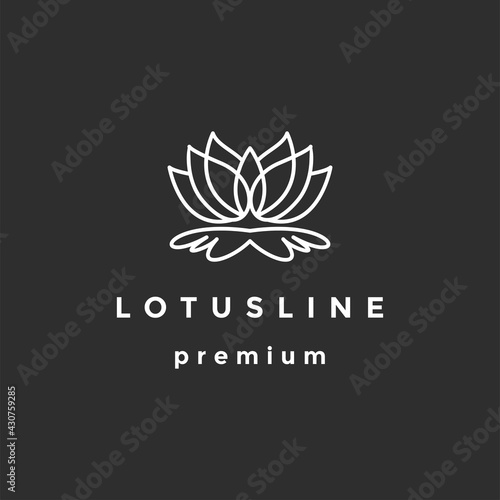 Lotus logo vector design on black background