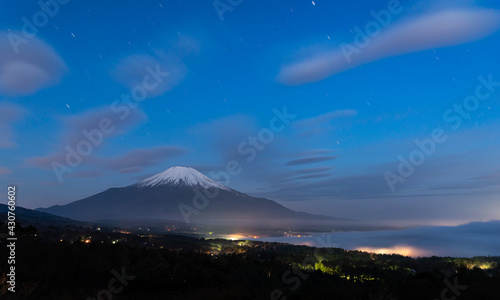 夜明け前の富士山 山中湖パノラマ台