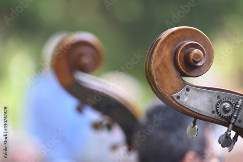 double bass worm with knobs for string adjustment