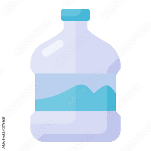 water gallon mineral single isolated icon with flat style