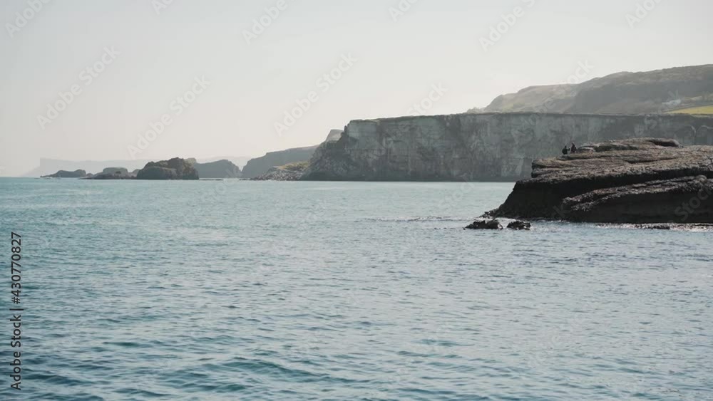 Wide view of sea and cliffs, Irish coastal scenery Wide view of sea and cliffs, Irish coastal scenery