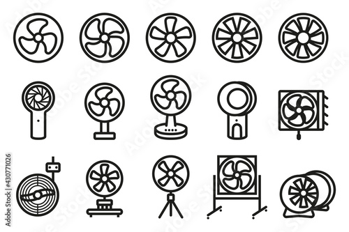 Various types of fans used in household to industrial.