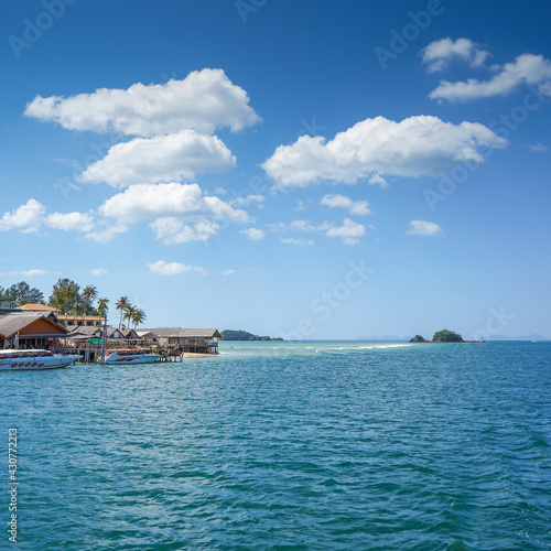 The Thai island of Koh Lanta. Village by the sea in the Tropics. © StevePFX Production