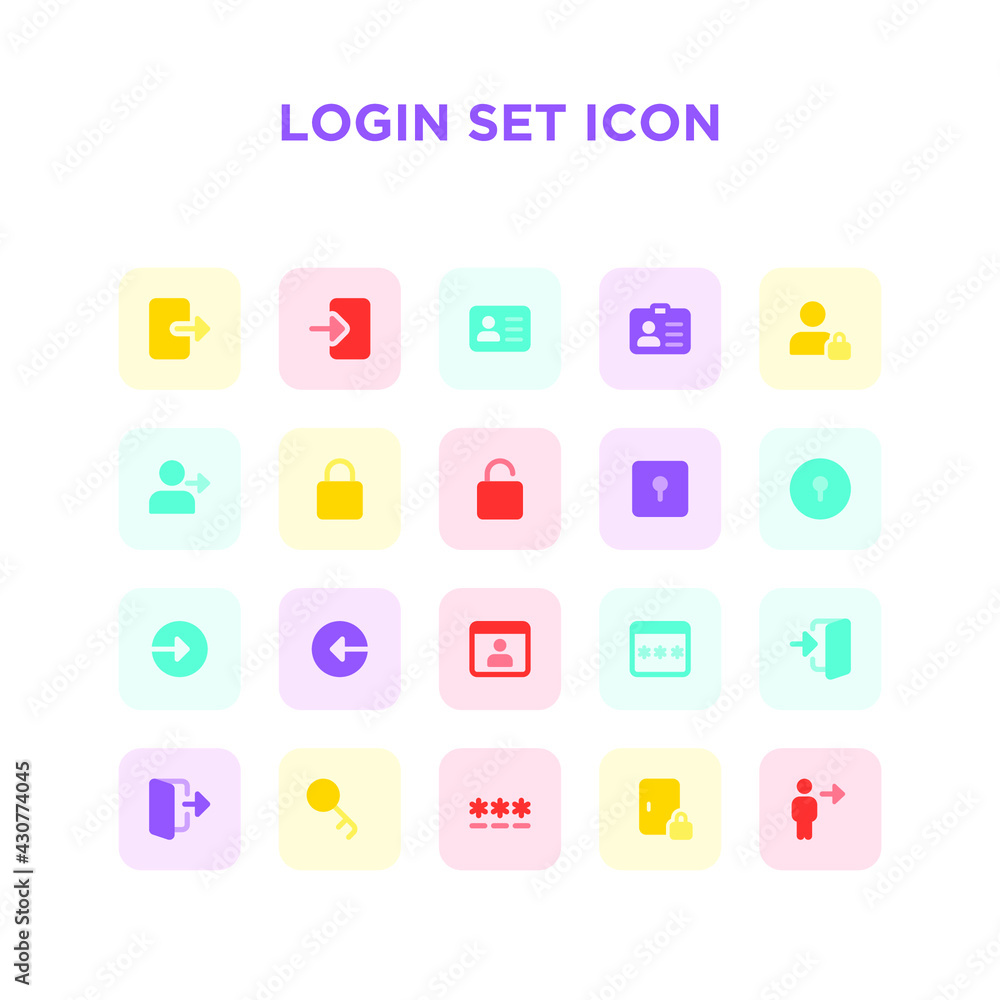Login Set Icons Login Set Icons