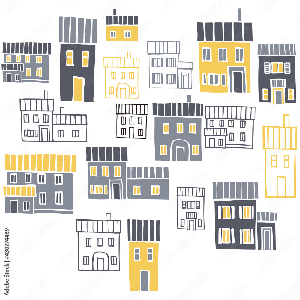 Houses. Vector illustration.