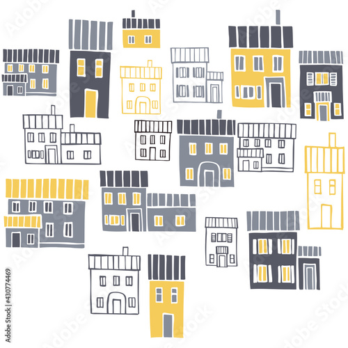 Houses. Vector illustration.