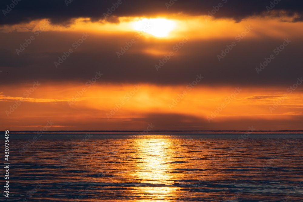Sunset over the Baltic sea