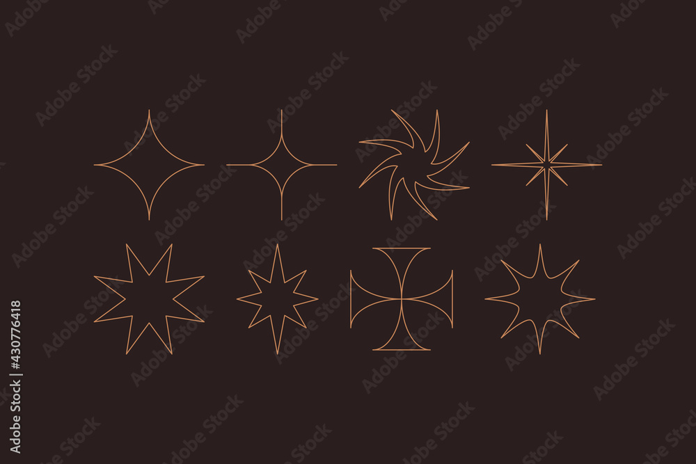 Vector set of design elements and shapes for abstract backgrounds and modern art -