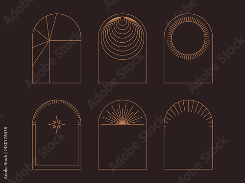 Vector set of design elements and shapes for abstract backgrounds and modern art -
