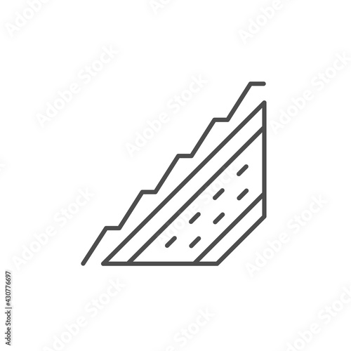 Roof scheme line outline icon