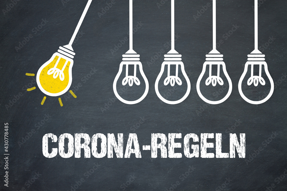 Fototapeta premium Corona-Regeln