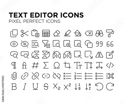 Text Editor Icons