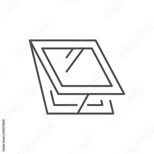 Roof window line outline icon