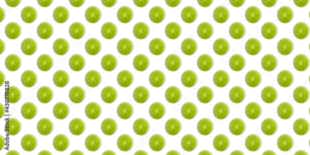 Food pattern background - sliced leek Food pattern background - sliced leek