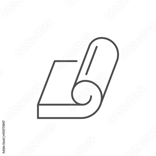 Insulation roll line outline icon