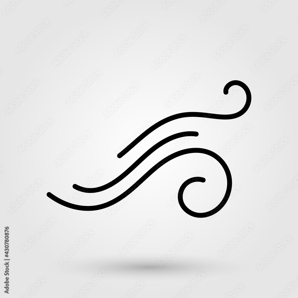 Wind blow icon. Breezy weather symbol. Wind blow icon. Breezy weather symbol.