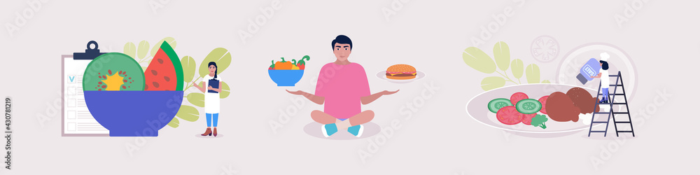 Diet, cooking, food selection concept Diet, cooking, food selection concept