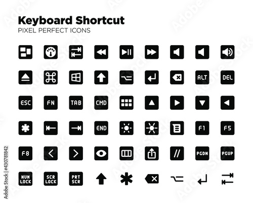 Keyboard Shortcut Icons