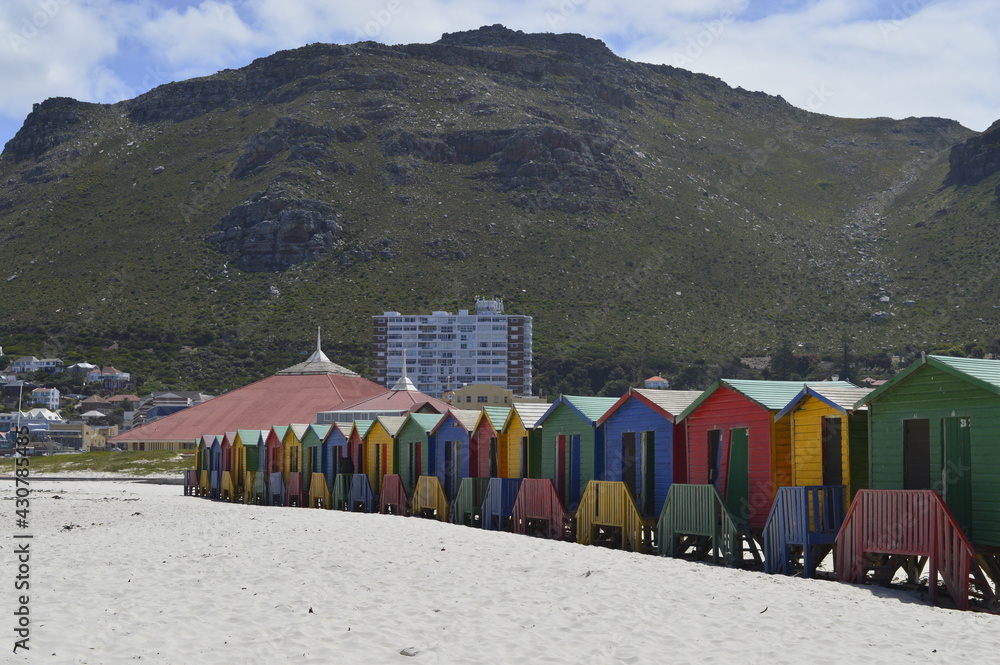 Naklejka premium The colors of Muizenberg beach