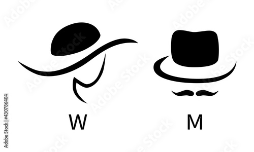 Toilet sign - male and female