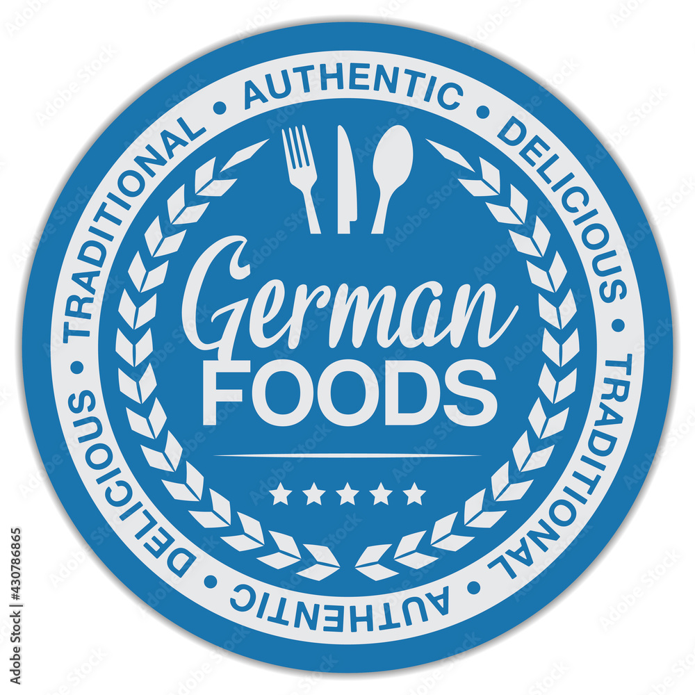 Fototapeta premium German Foods Label