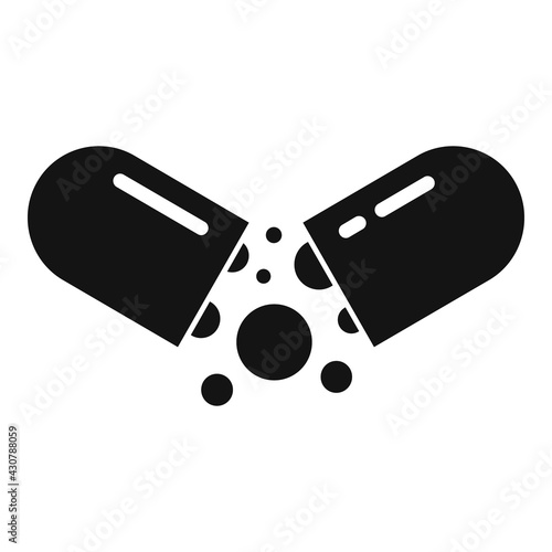 Digestion capsule icon, simple style