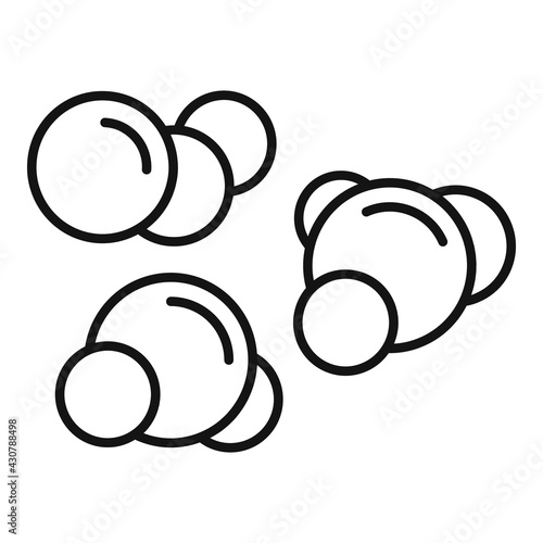 Digestion molecule icon, outline style