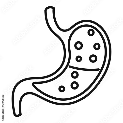 Digestion stomach liquid icon, outline style