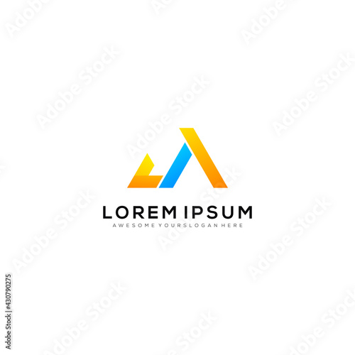 Free Download Colorful style gradient j and a letter logo illustration - GFXLoad