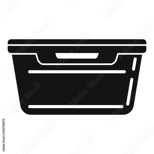 Food plastic box icon, simple style