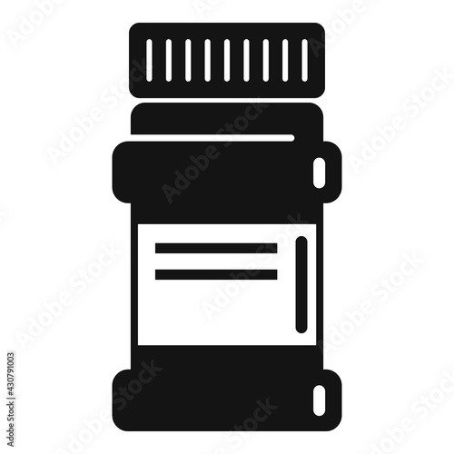 Cocoa jar icon, simple style