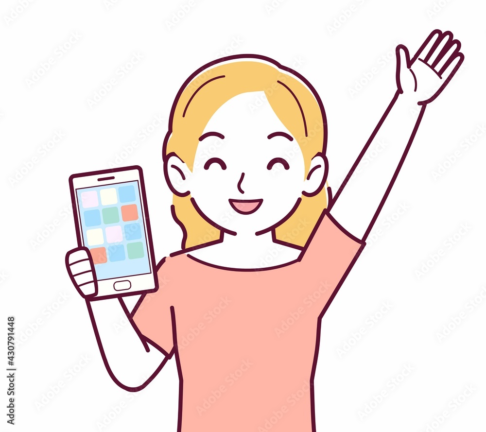 金髪の髪の女性