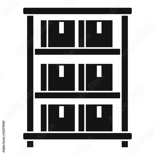 Parcel food storage icon, simple style