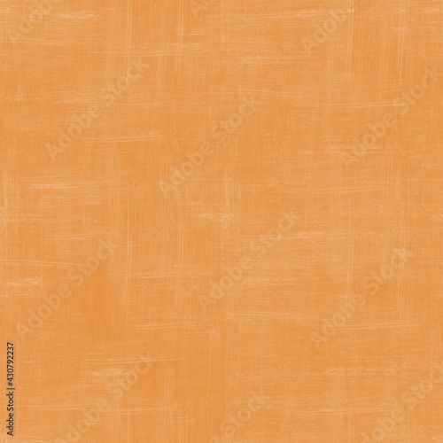 Orange hand-painted canvas seamless pattern. Abstract background imitates woven fabric using brush strokes.