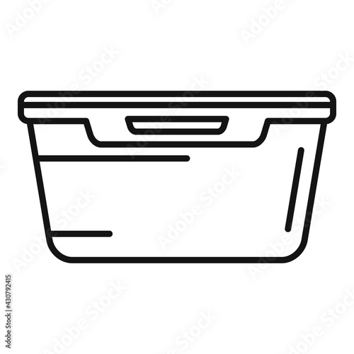 Food plastic box icon, outline style