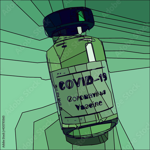 Covid19 vaccine in green