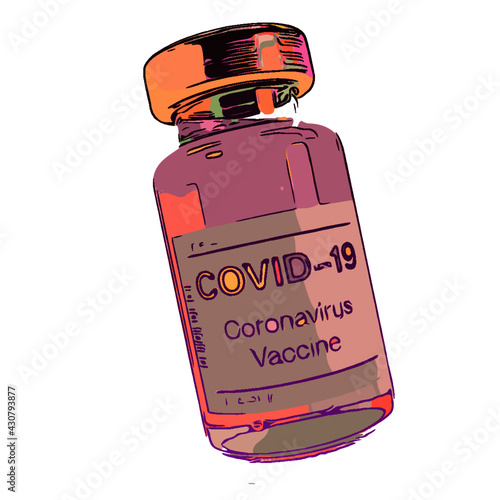 Covid-19 vaccine in pink
