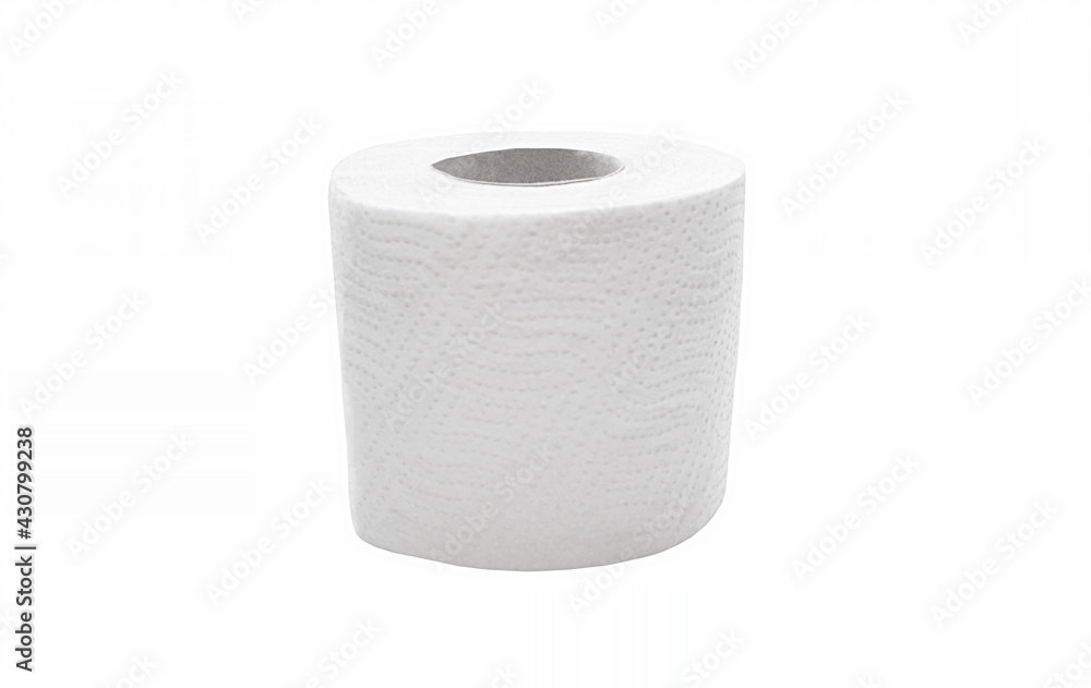 Roll of white toilet paper isolated on white background Roll of white toilet paper isolated on white background