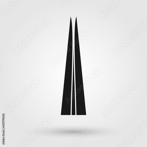 The Shard icon. London view symbol.