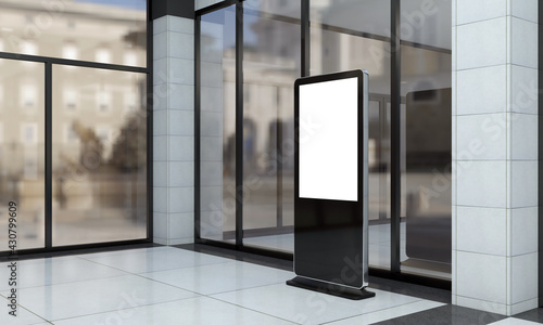 Φωτογραφία Modern empty totem, kiosk, digital signage, 3d rendering