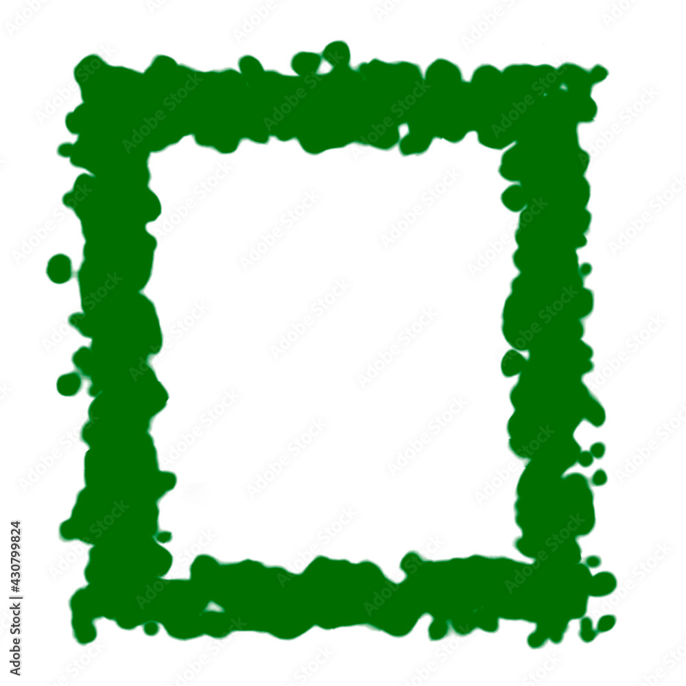 green border with blots green border with blots
