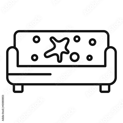 Sofa dry cleaning icon, outline style