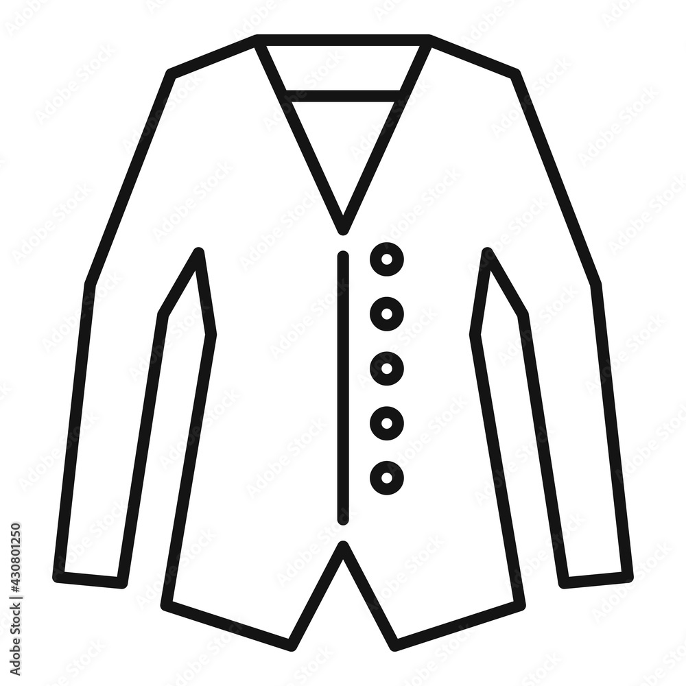 Jacket dry cleaning icon, outline style Jacket dry cleaning icon, outline style