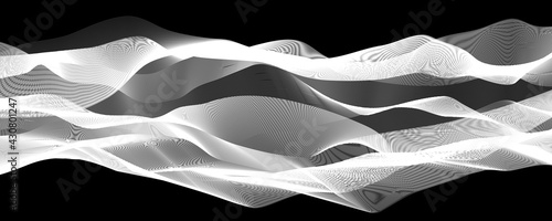Abstract modern background. Waves line wallpaper. Vector mountains 