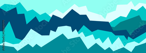 Abstract blue crystals background. Scribble color texture. Vector design art