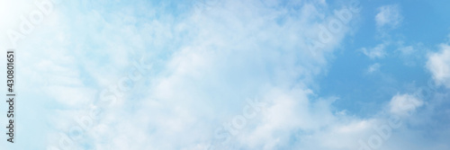 Blue sky with white cloud. Blue background. The summer sky is colorful clearing day and beautiful nature in the morning. for backdrop decorative and wallpaper design. The perfect sky background.