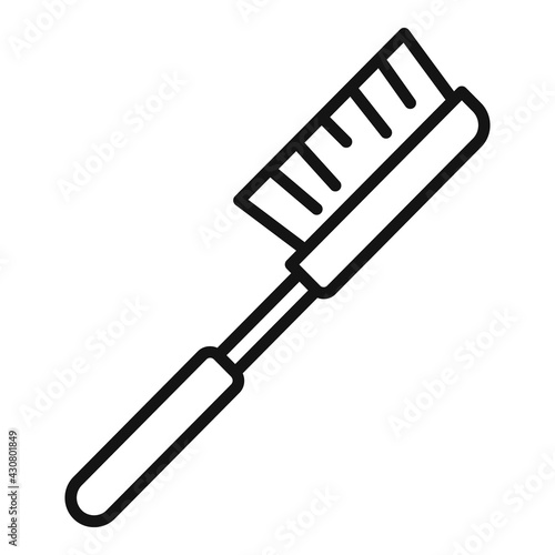 Cleaning brush icon, outline style