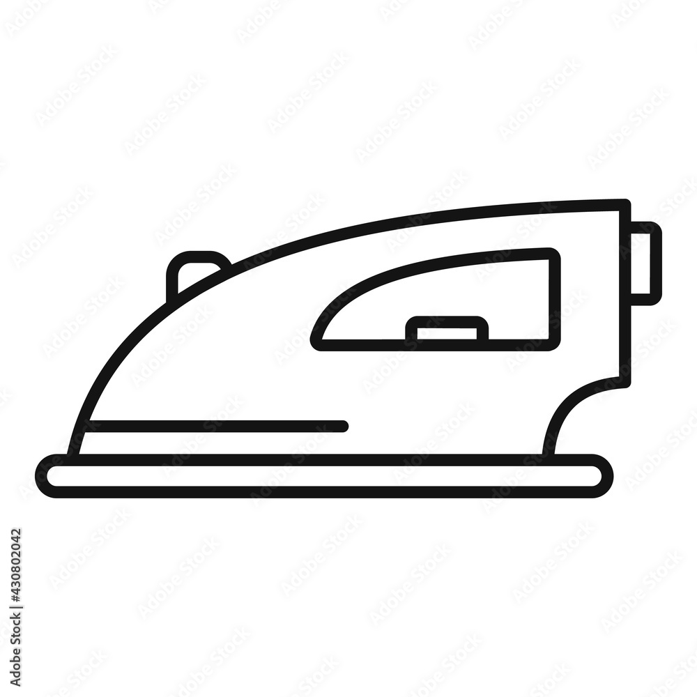Flat iron icon, outline style Flat iron icon, outline style